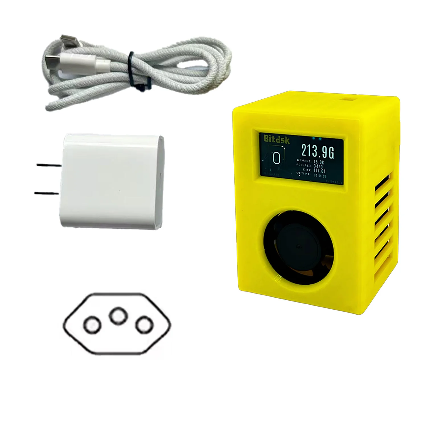 Bitdsk D12 200Gh/S BM1397 Bitcoin ASIC BTC Miner Solo Lottery Miner  US/EU/UK/AU/BR PLUG with Type-C PD power - AliExpress