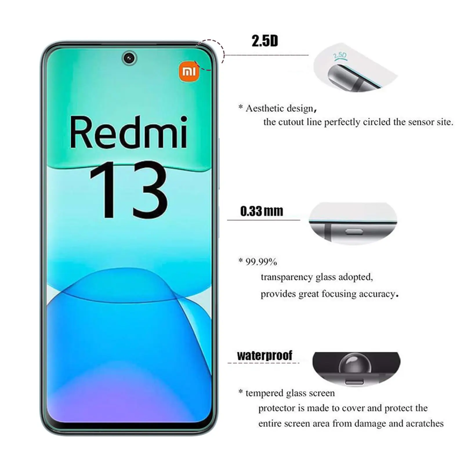 High-Quality Tempered Glass Screen Protector - 9H Anti-Scratch HD Clear
