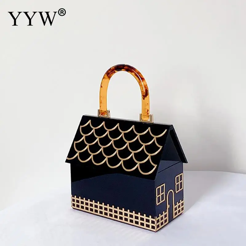 Personality House Handbags For Women Luxury Designer Crossbody Shoulder Bag House Shape Top Handle Bags Purse Box Messenger Bag