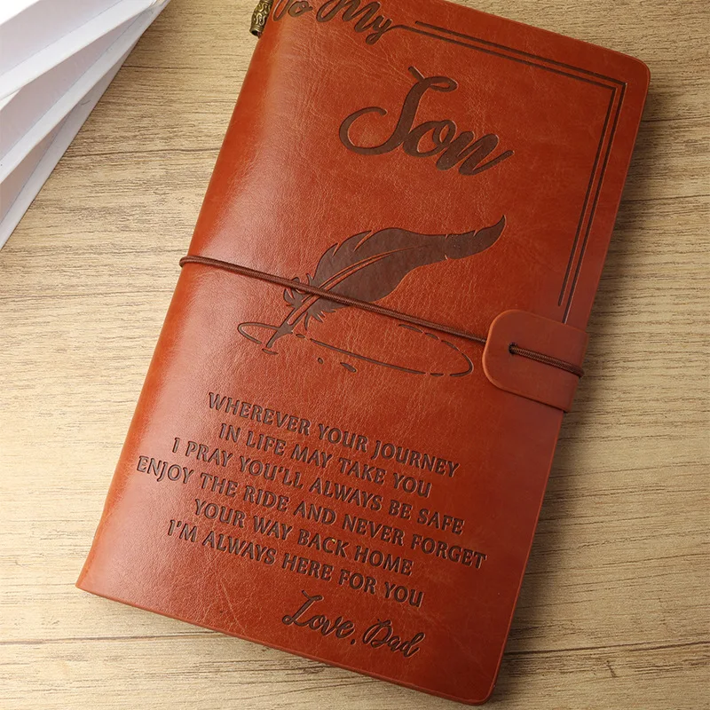 Livro Diário de Viagem Vintage Caderno de Couro Estilo Antigo Notepad de Negócios Diários Trabalho de Escritório Filha Filho Esposa Presente 20232024 - Imagem 5