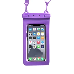 Waterproof Phone Pouch Set - Ultimate IPX8 Protection for Beach and Cruise Adventures (PURPLE)
