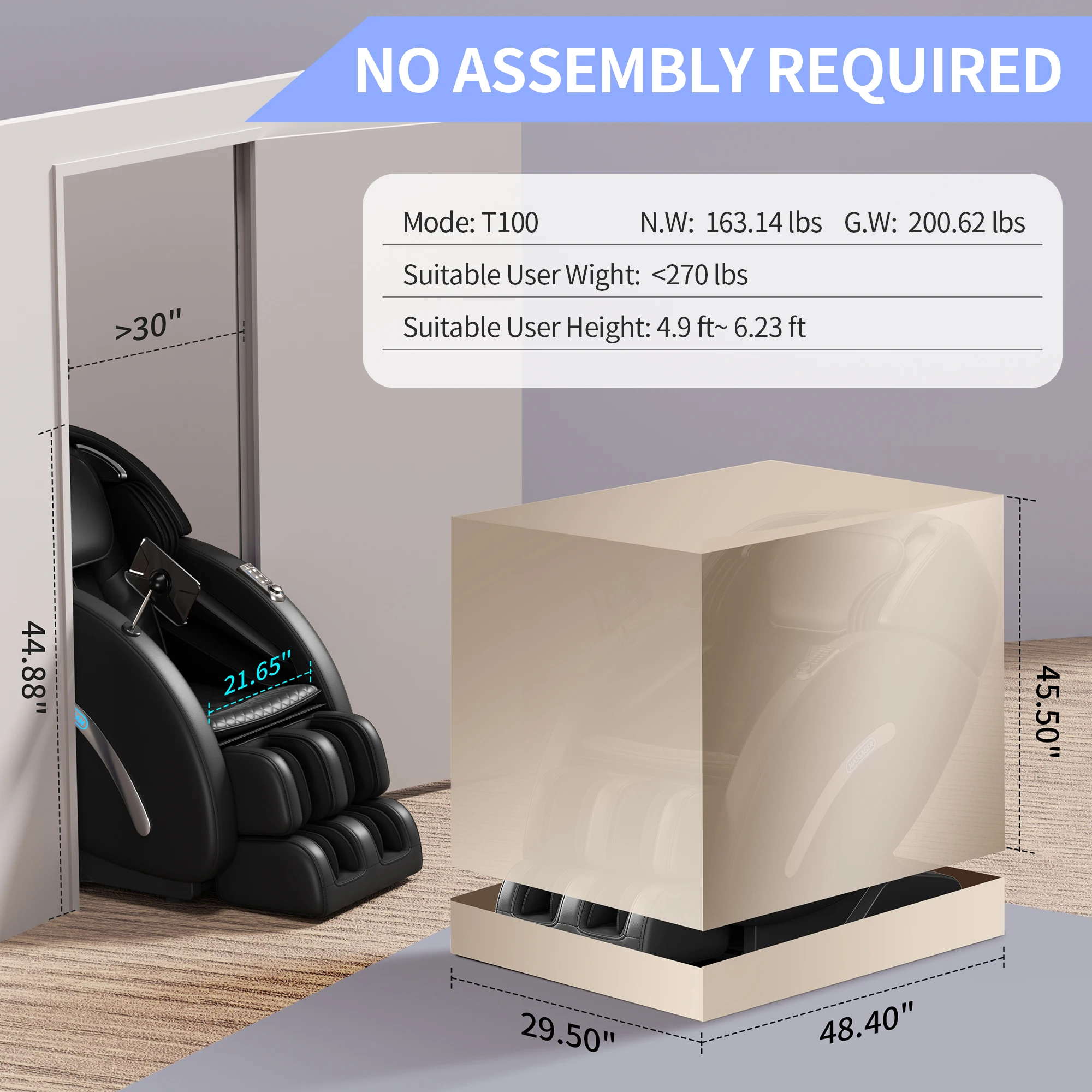 1 Year Warranty USA Local Delivery  3D Airbag Zero Gravity full body Massage Chair Home 3D Foot Roller Shiatsu Office Chair 6