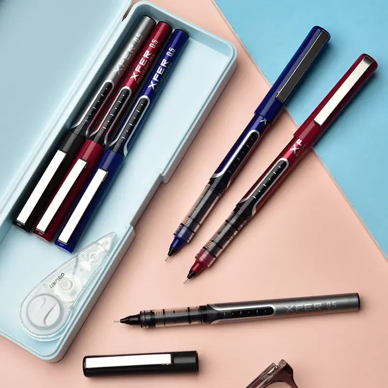Liquid Rollerball Pen 0.5mm Large Capacity Gel Pen School Office Stationery Supplies 3Pcs/set Blue/black/red Ink gel pens rollerball pens color pen set colored pens