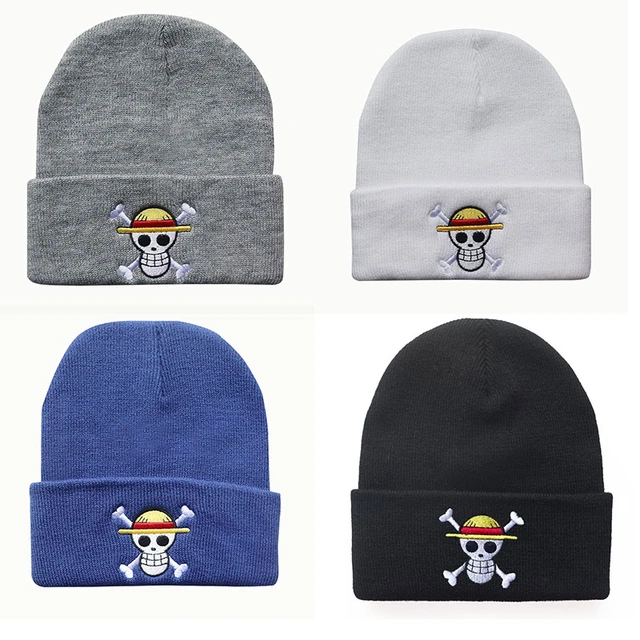 Anime One Pieces Skull Bonnet Hat Knit Hats Men Women Fashion