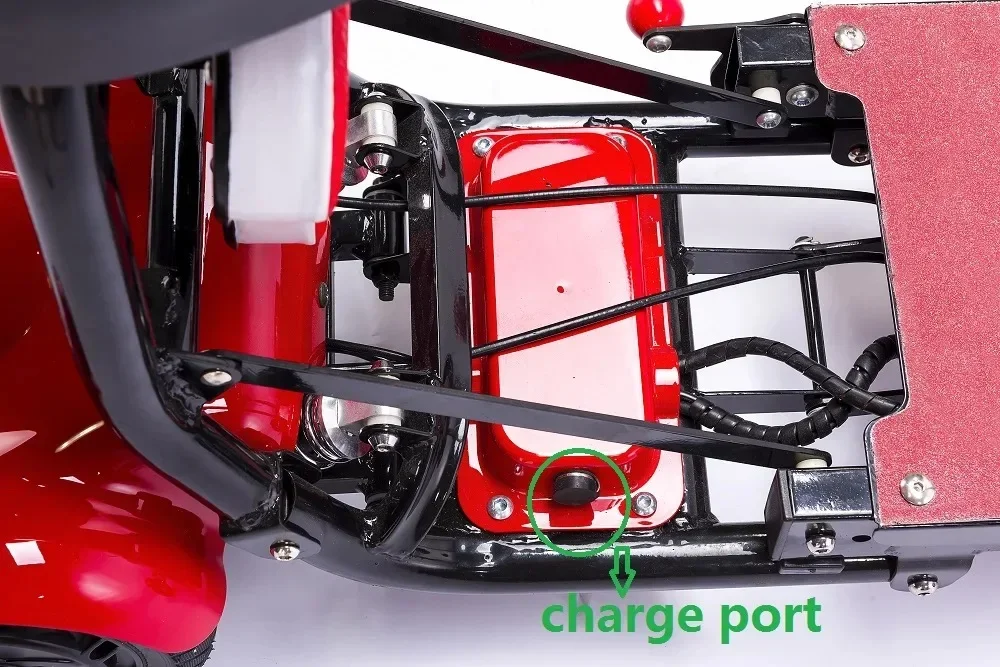 foldable four wheels dual motor mini 2 seater 10 inch folding mobility electric scooter for disabled adults bike 4 wheels Sc84583aebbad4f57bbca22b558eacea60