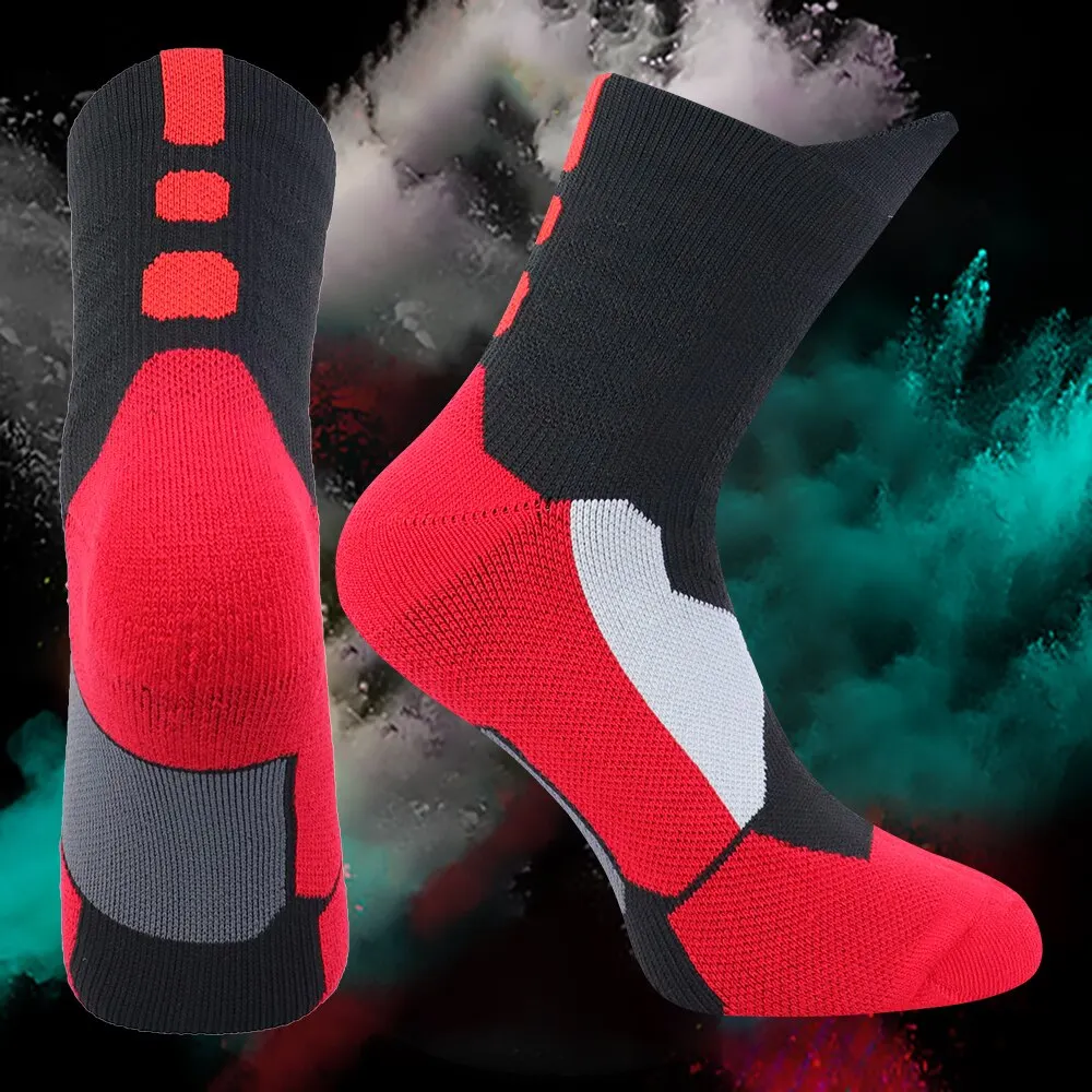 Sports socks Professional Basketball Socks Thickened Towel Bottom Protect Ankles Non-slip Wear-resistant Sports Socks For Running Trekking