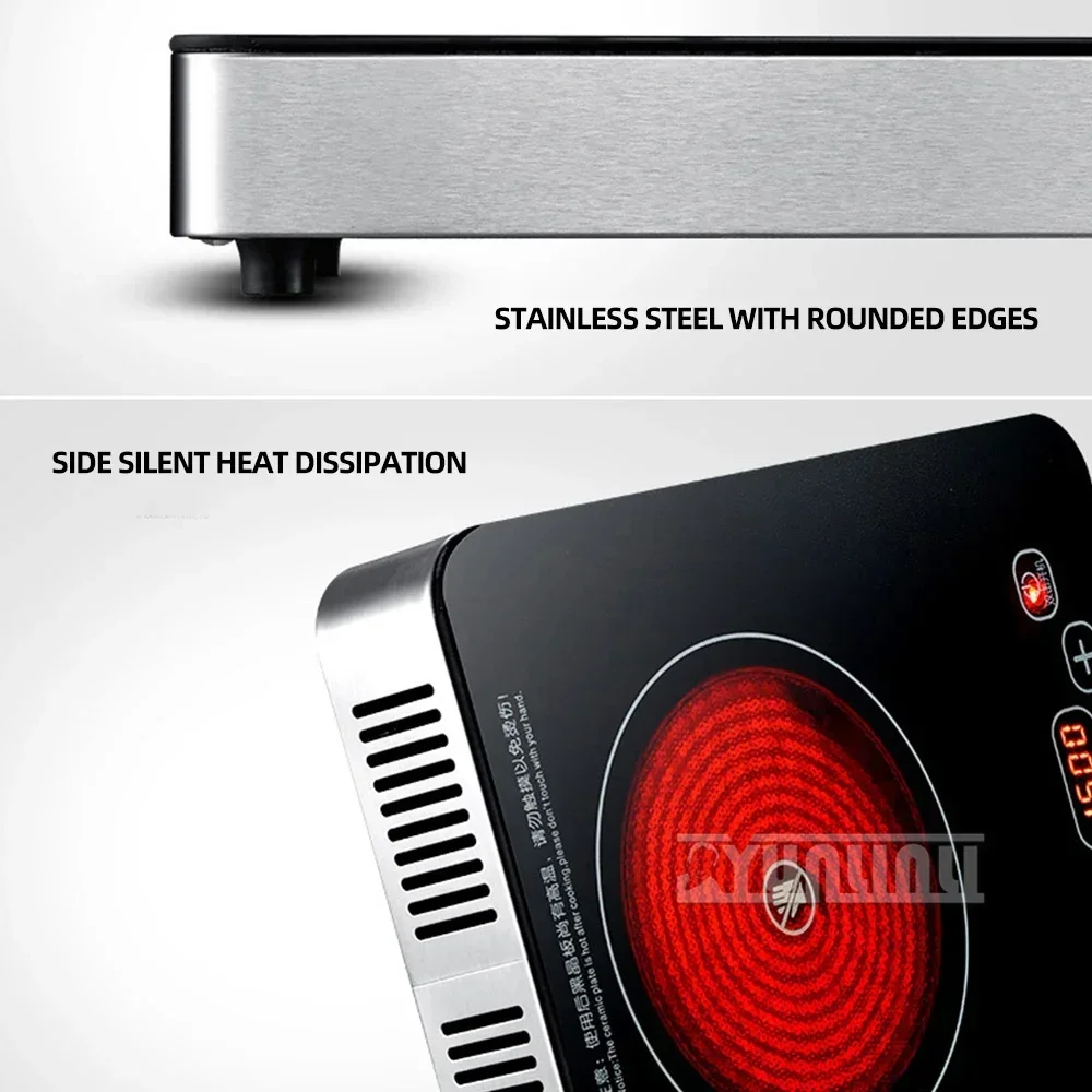 1500W Household Electric Ceramic Stove Portable Tea Maker Boiler Water Heater Smart Touch Control Pottery Stove 3