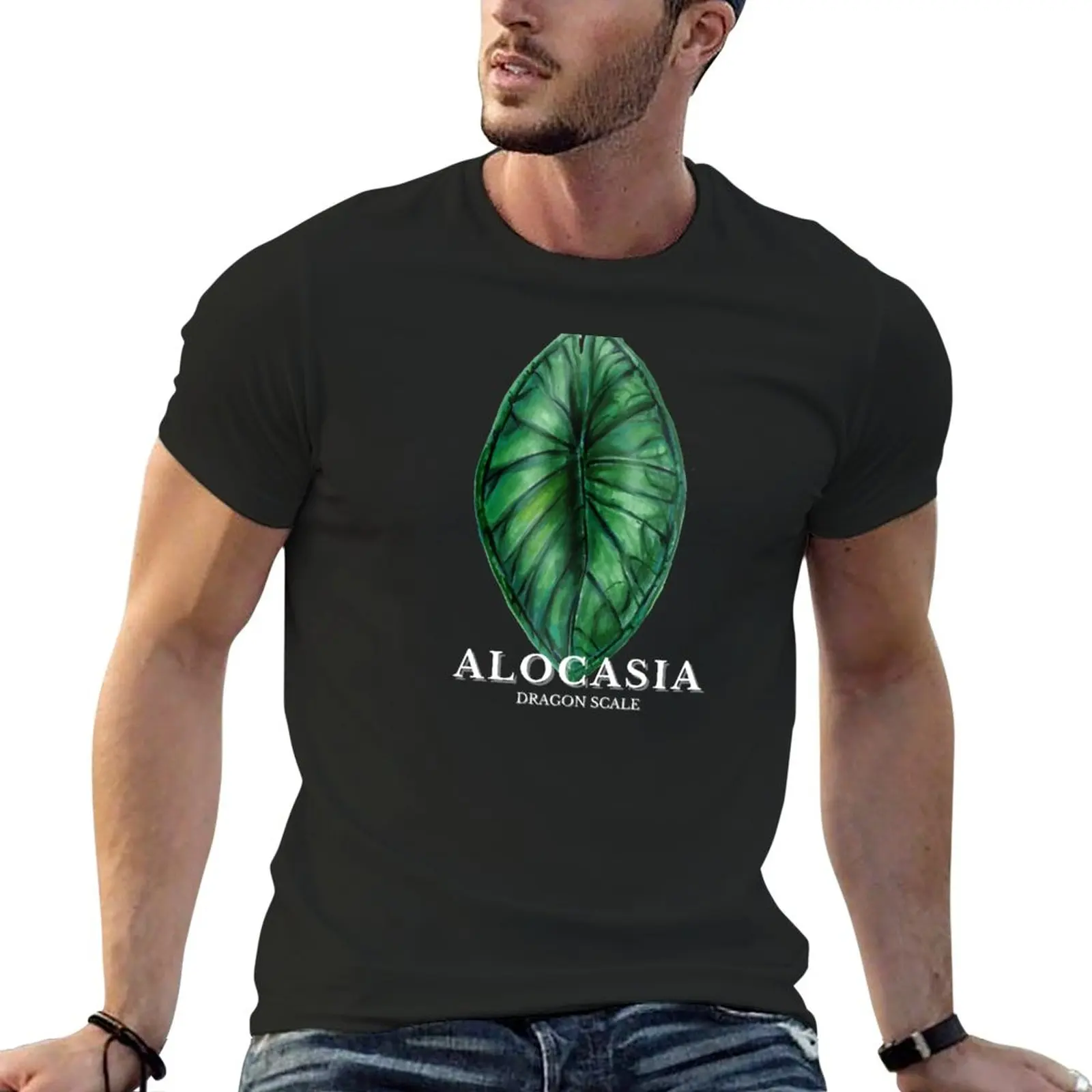 Alocasia-Camiseta de Dragon Scale para hombre, camisa de manga corta con estampado de planta de casa, I Love Alocasia Bundle