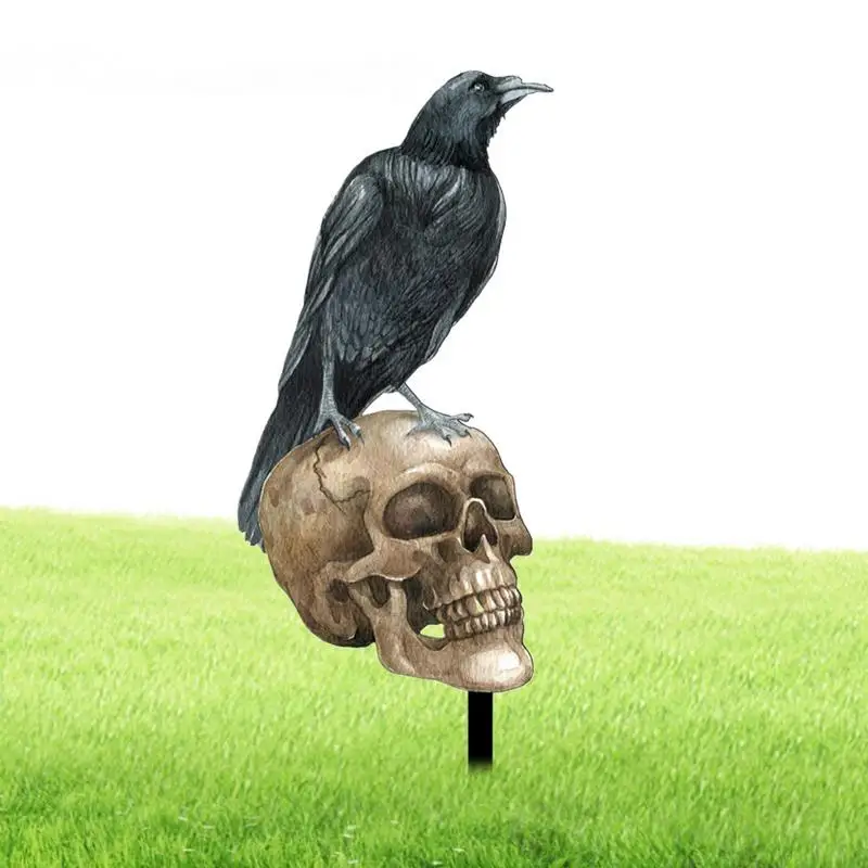 

Skull Yard Stake Decor Garden Skull Decor Wear Resistant Skull Decoration Acrylic Yard Art Decor For Outdoor Garden Lawn Porch