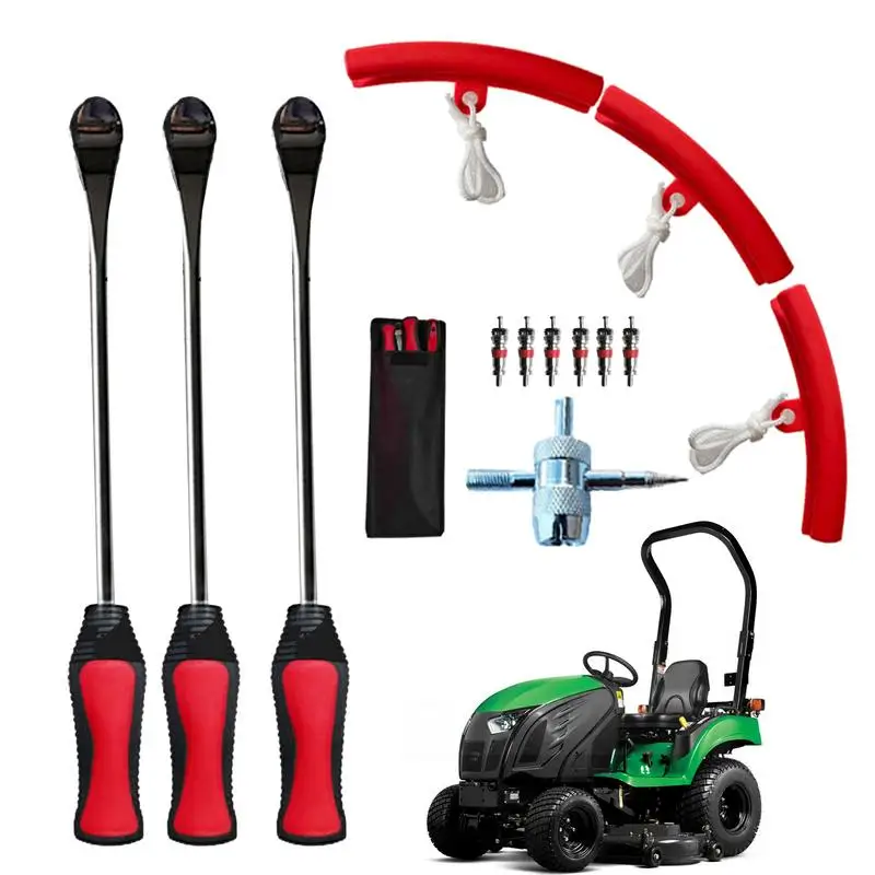 

Tire Change Kit Wheel Rim Protector Rustproof Tire Changer 13PCS Tire Pry Bars 38cm Long Lever Tire Mounting Tools Universal