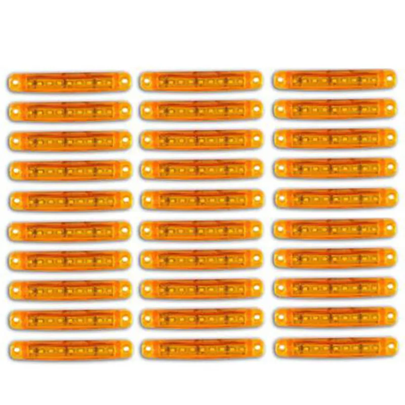 

30Pcs Amber 9 LED Trailer Side Marker Lights Sealed Indicators 12V for Trucks Bus Trailer UTV SUV Pickup Camper