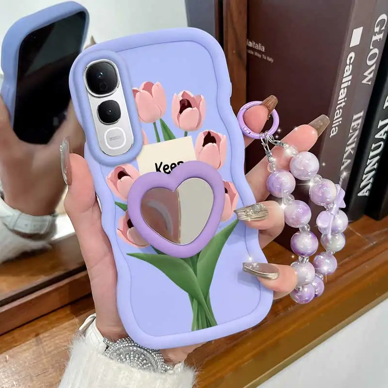 3-Piece Stay Happy Phone Case Set with Lanyard and Stand