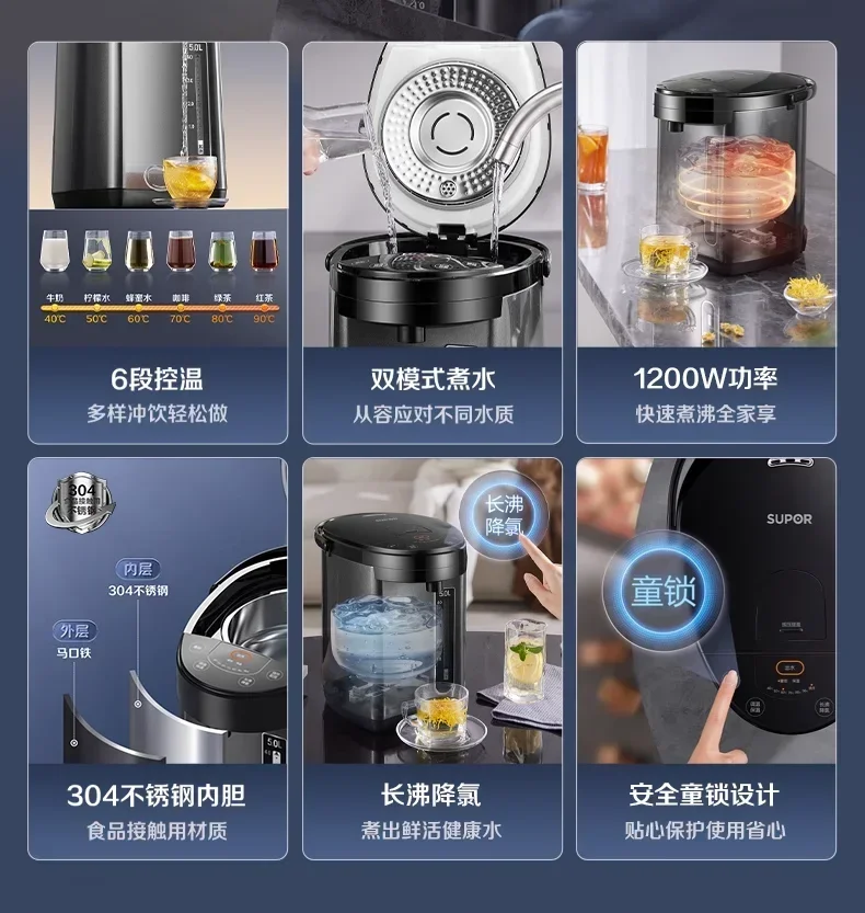 Description Picture 3 of item220V Electric Kettle, Hot Water Dispenser with Temperature Control, One-button Start for Home AN