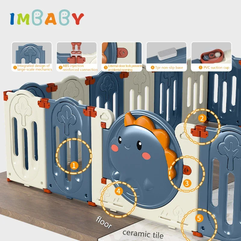 Children's Play Fence Folding Baby Indoor Home Crawling Pad Anti Guardrail Learning Walking Safety Fence Toy Retractable Ate