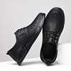 Summer Mens Leather Shoes Luxury Designer  Handmade Mens Loafers Moccasins Breathable Lightweight Hollow Out Business Zapatos 4