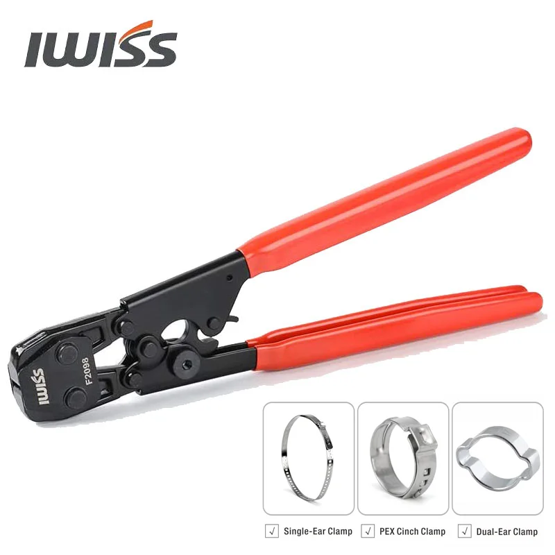 IWISSKG1096RatchetingPEXCinchToolforFasteningStainlessClamps