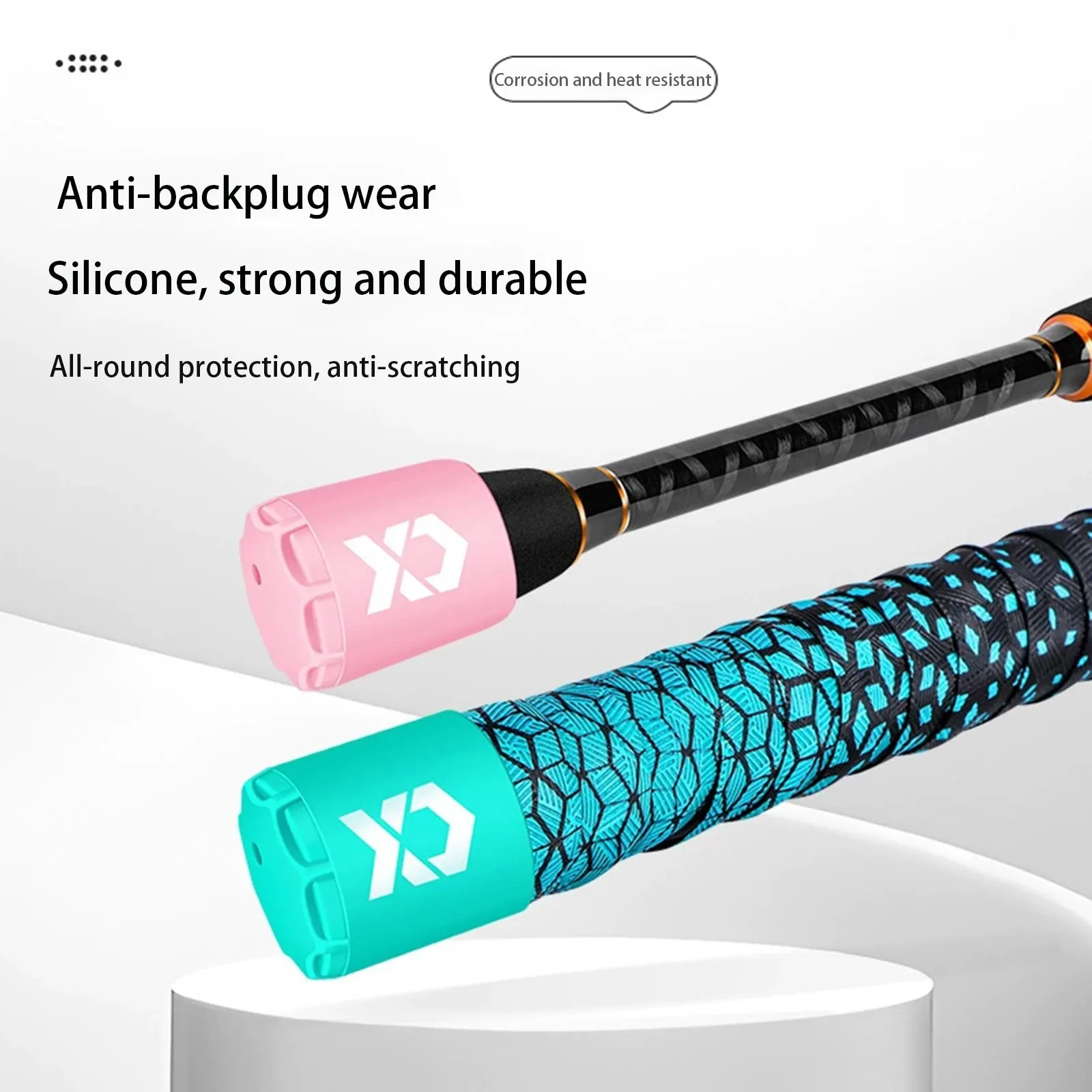Fishing Rod Tail Rod Silicone Protective Cover Anti-Slip Wear-Resistant And Impact-Resistant