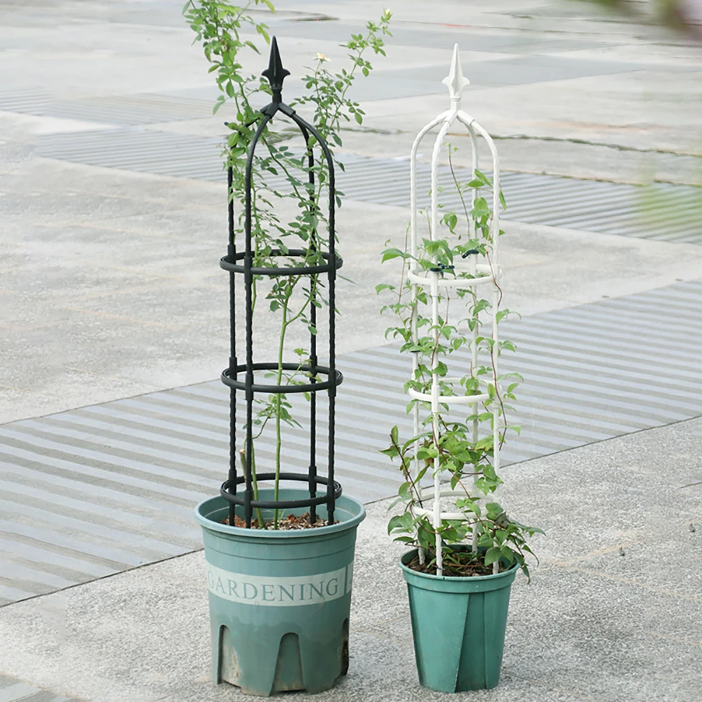 Flower Tower Support Rack Plug-in Frame with Heightening Adapter Rose Vine Climbing Trellis Trainer Garden Decor