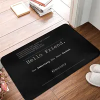 Mr Robot Hello Friend Fsociety Non-slip Doormat Floor Mat Carpet Rug for Kitchen Entrance Home Bathroom Living room Footpad Mats 1
