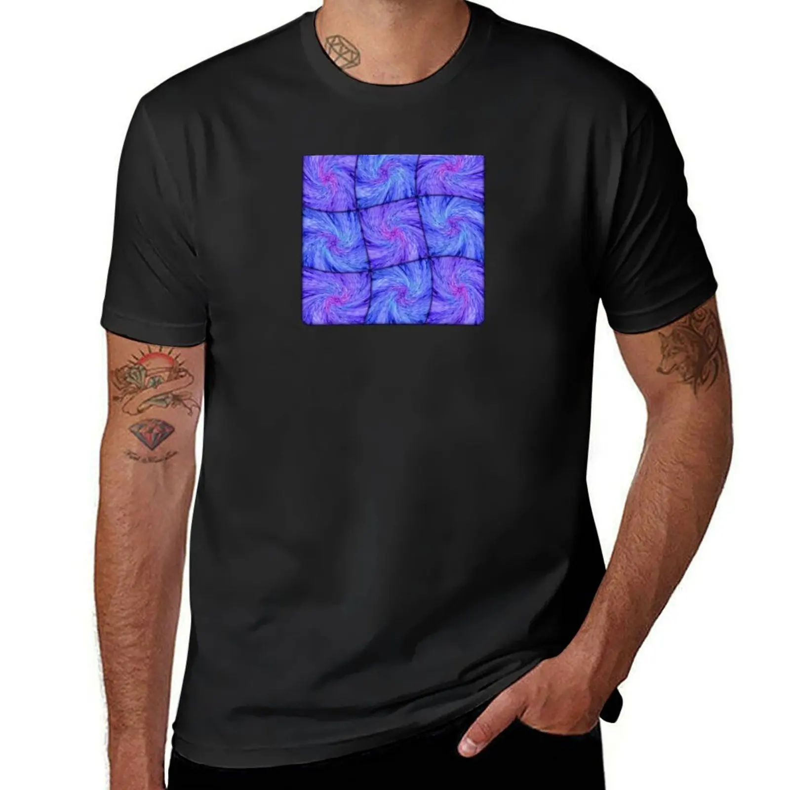

tie dye tiles T-shirt tees oversizeds anime clothes Short sleeve tee oversized t shirts for men