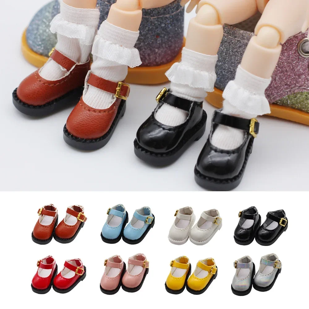 8 Color 1Pair Doll Shoes Cute Princess Sandals 2.7X1.3cm Shoes For OB11, Molly, 1/12 BJD, GSC,Dress Up Toys DIY Doll Accessories