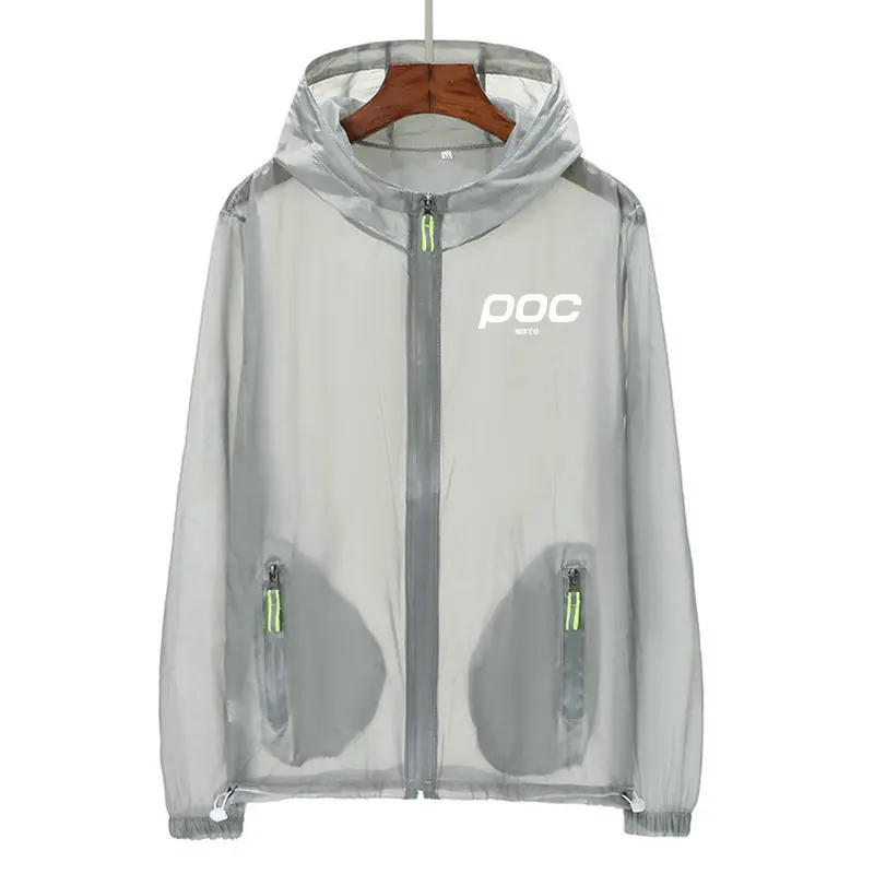 Men Women Cycling Jacket Summer Reflective MOTO POC Bicycle Riding Clothes Outdoor Sports Coat Anti UV Windbreaker Polyester
