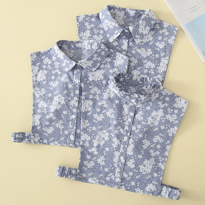 

Cotton Floral Fake Collar Decoration Lapel Blouse Detachable Shirt Collar Women Sweater Stand False Collars Lapel Top