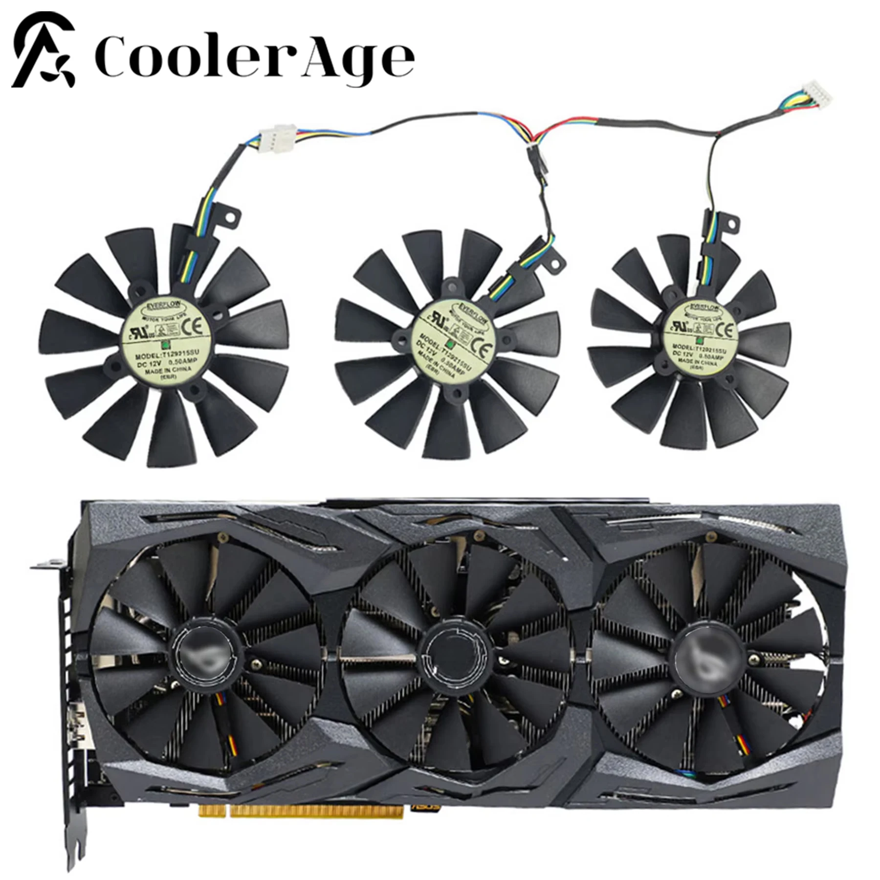 87MM T129215SU 6Pin GTX1060 Video Card Fan Replacement