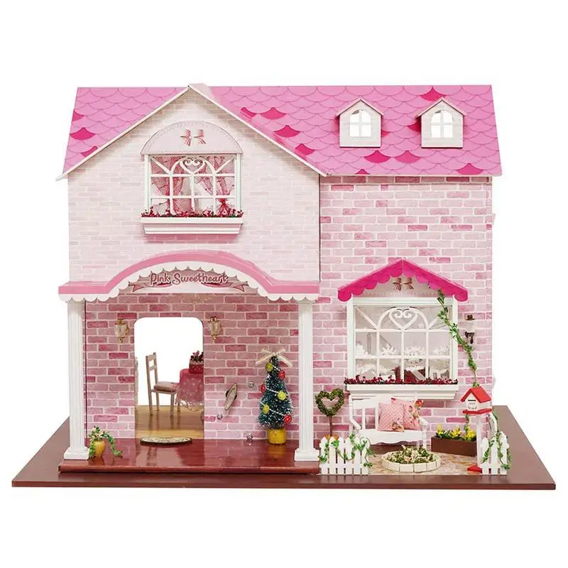 

Miniature Dollhouse Kit 3D Dollhouse Tiny House Kits DIY Craft Model Set For Adults & Teens To Build Cute Room Decor Birthday