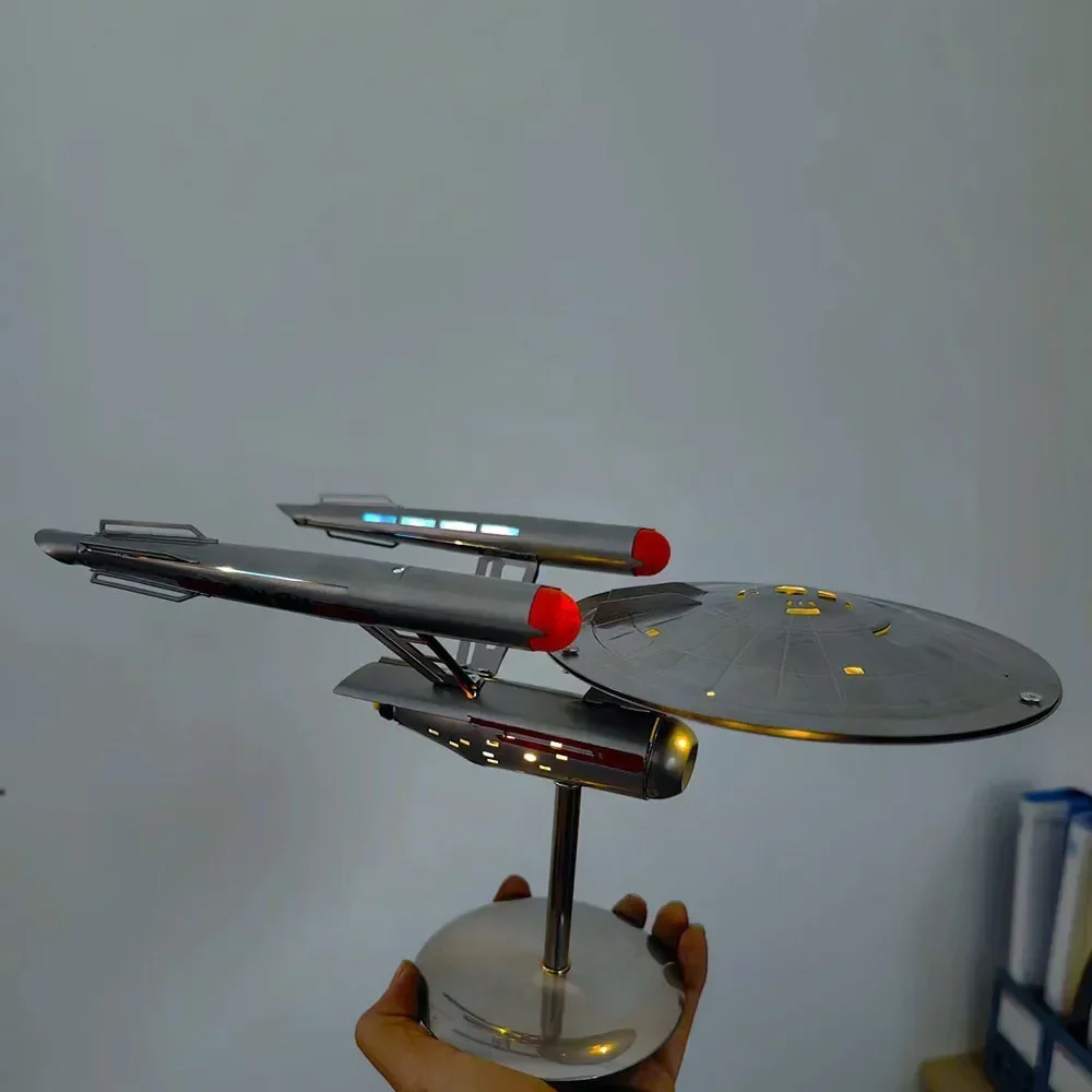 Modello Moderno Display Star Trek Enterprise 1:1000 Luce Per Aerei Starship Disco Volante Notte Ornamenti Eleganti Decorazioni Da Collezione