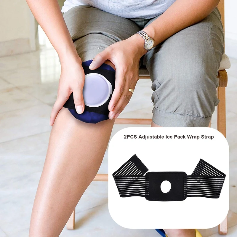 

Reusable Strap For Ice Pack Knee Gel Wrap Hot Cold Therapy Pain Relief Arthritis