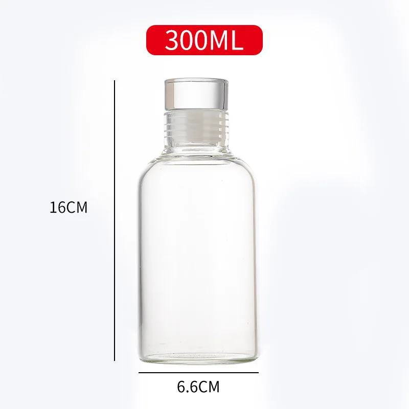 Eco-Friendly Reusable Glass Water Bottle with Leak-Proof Lid