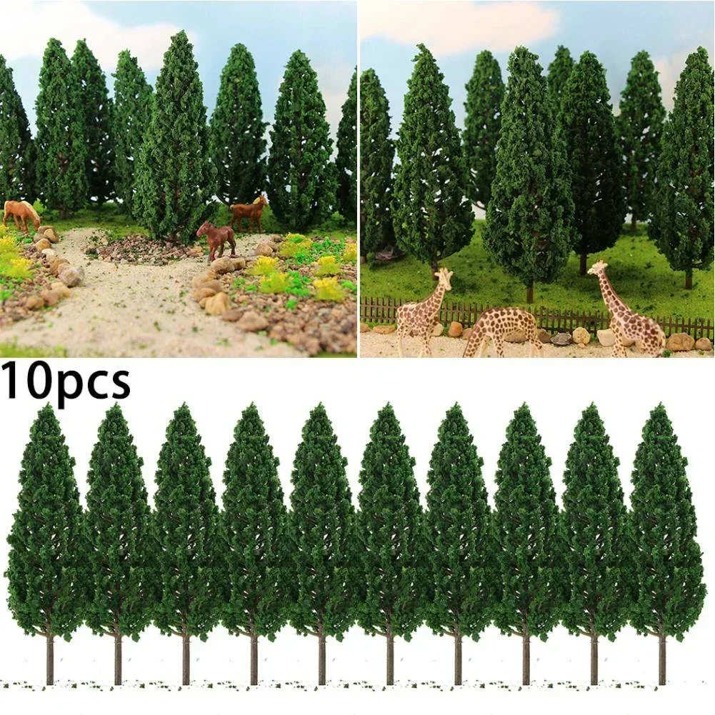 10/5/20pcs Pine Trees Model  Green For Scale Railway Layout 15cm  Miniature Sandtable Model  Scenery DIY for home Building