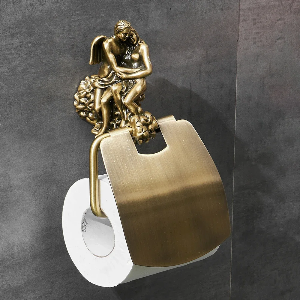 WANFAN Romantic Series MB-0819B Bronze Bathroom Wall Mounted Toilet Ring Paper Holder