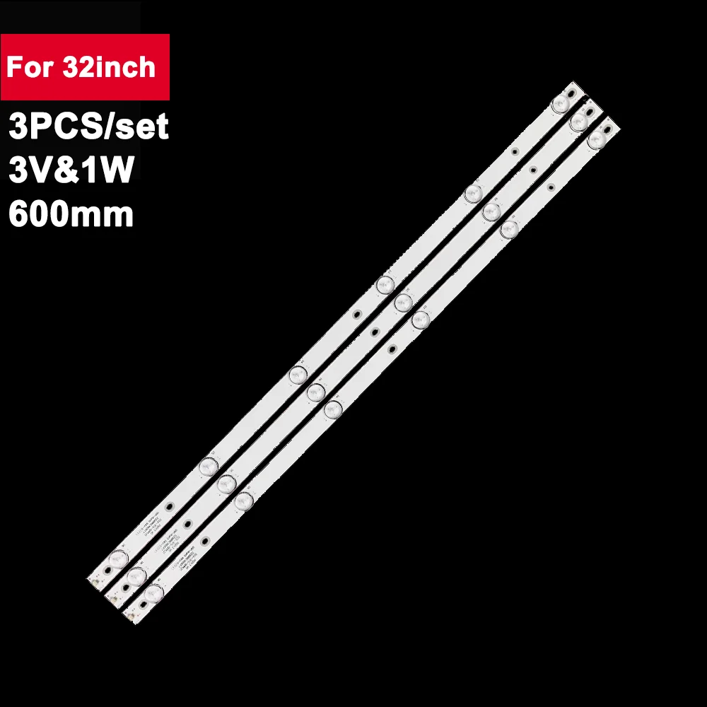 

3pcs 600mm Led Backlight Bar For TV 32inch 6 Lamp D22-315-SPPL01 P0013 V0