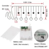 Fairy Curtain Light Love Heart Style Battery Powered Wire String Lights Suitable for Valentine's Day Wedding Birthday Decoration 6