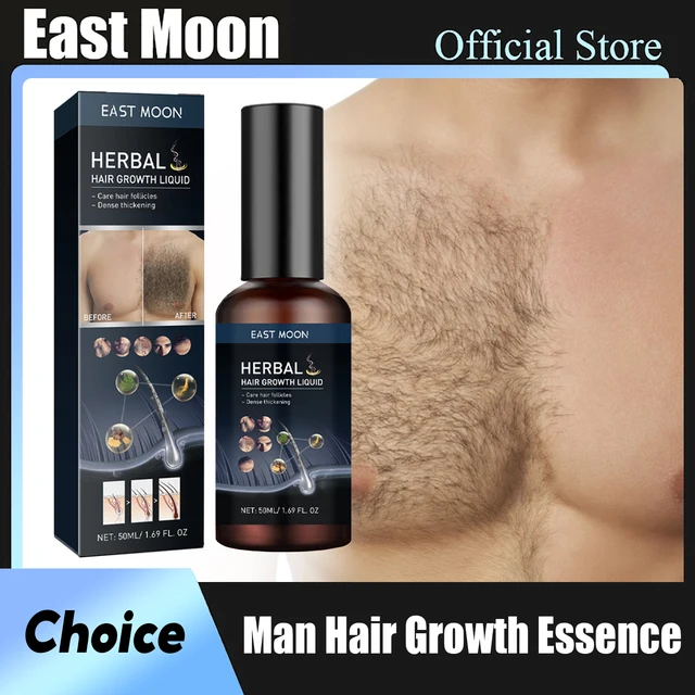 Hair Growth Serum Chest Body Hair Mustache Regrowth Longer Thicker Hair Thinning Treatment Moisture Nourish Beard Growth Spray