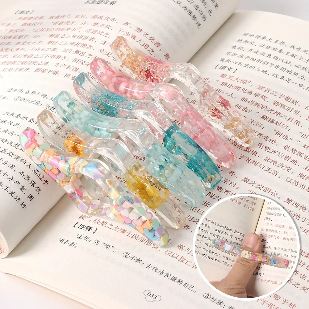 Bookmark Page Holder Bookmark Holder Portable Thumb Book Support Book Page Separator For Reading Dried Flower Resin
