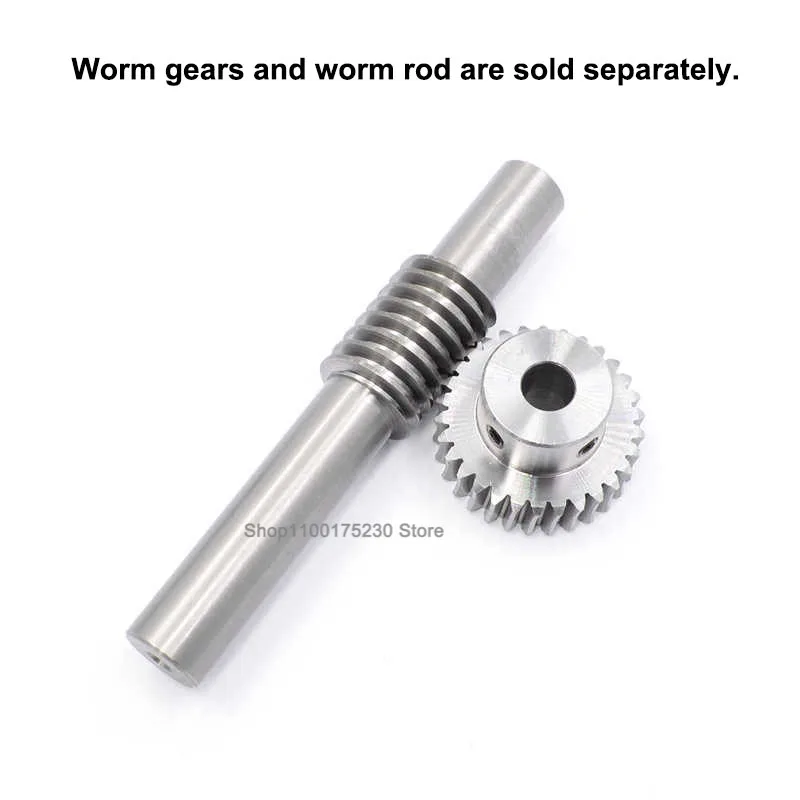 Transmission gear 1Pcs 1.5M 20/25/30/40T 45# Steel Worm Gear Wheel Worm Rod 1.5 Modulus 20/25/30/40 Teeth Gear Round Bore & Keyway Bore