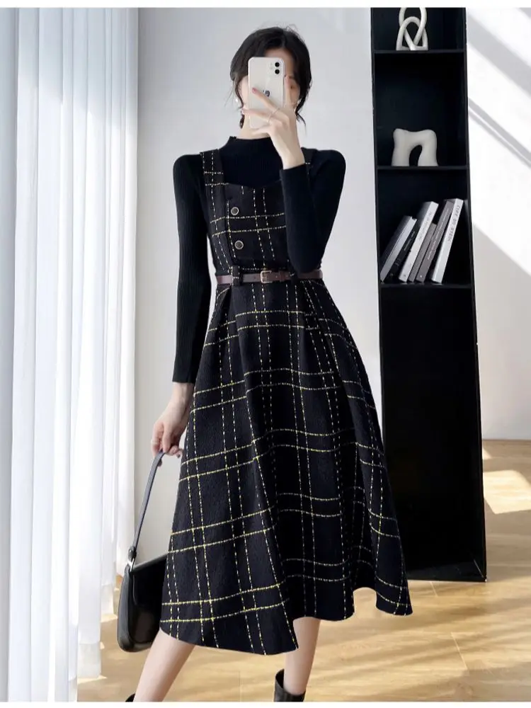 plaid midi dress zara Zara - Zw Collection Plaid Shirt Dress - S - Ecru / Blue