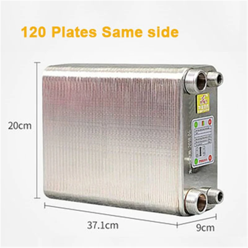 120 Plates Heat Exchanger Beer Wort Chiller Cooler 304 Stainless Steel For Home Brewing Beer shell and tube heat exchanger oil cooler air to liquid cross flow plate or 60 g3 4