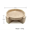 Irregular Bowls with Bases Marble Stone Tray Fruit Dessert Storage Plates Home Furnishings Desc 3