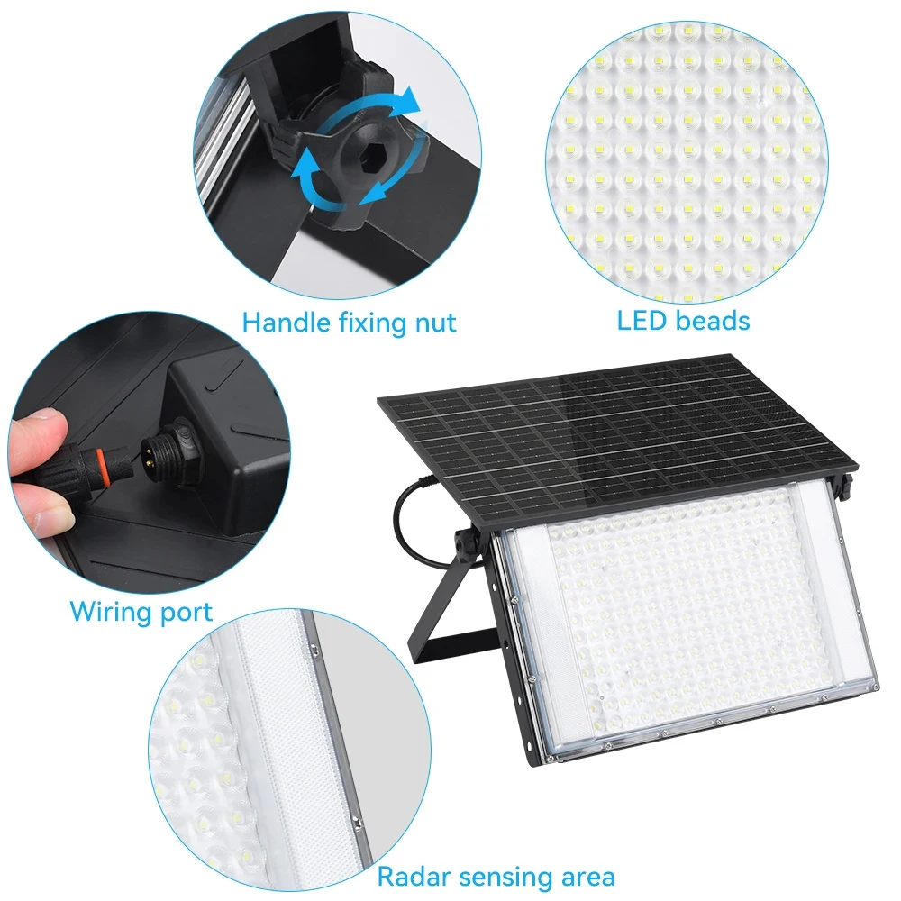 팝 솔라 야외 투광등 LED 모션 센서 IP65 방수 벽등 12000mAh 태양광 정원 차고 조명