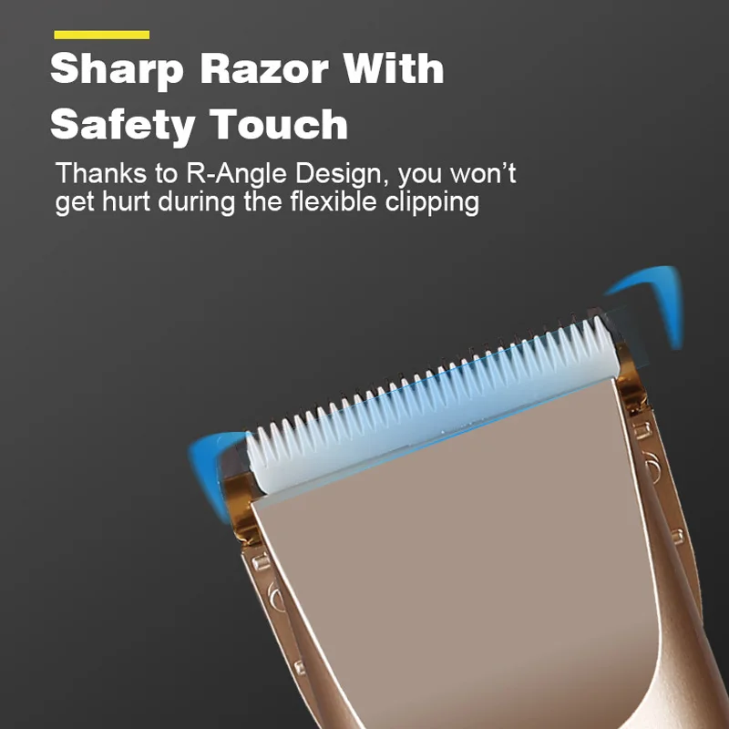 Rechargeable hair trimmer for men grooming electric beard & hair clipper adjustable edge & cutting machine haircut 100-240V