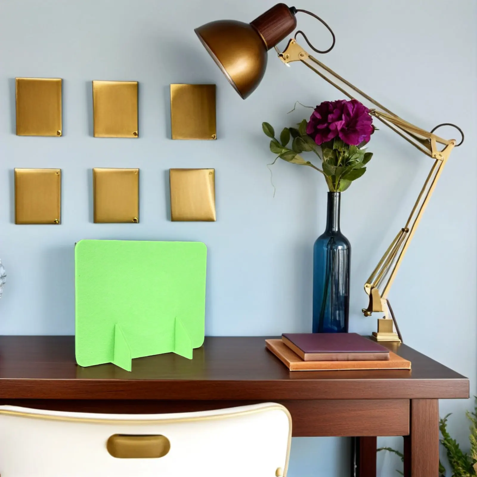 4개 사무실 책상 칸막이 펠트 패널 프라이버시 파티션 보드 간편 설치 조용한 작업 공간 학교용 15.72x11.79인치