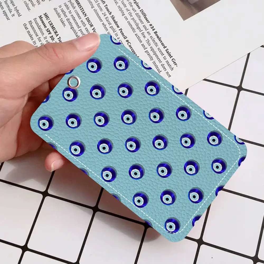 E-Evil E-Eye 사무용품 남성 및 여성 신용카드 열쇠고리 학생증 ID 카드 홀더 자격증 홀더 카드