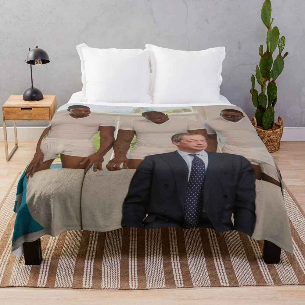 

Nigel's Day Out Throw Blanket Decorative Beds blankets ands Fashion Sofas Retros Blankets