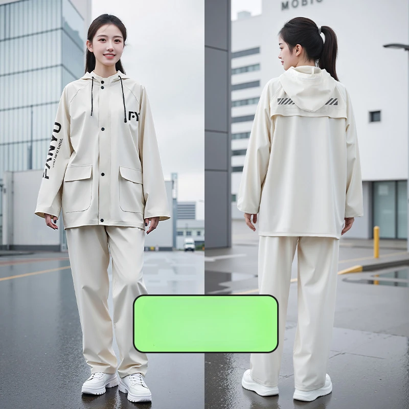 Waterproof Raincoat Rain Pants Set for Men Women Motorcycle Riding Fishing Stormproof Design