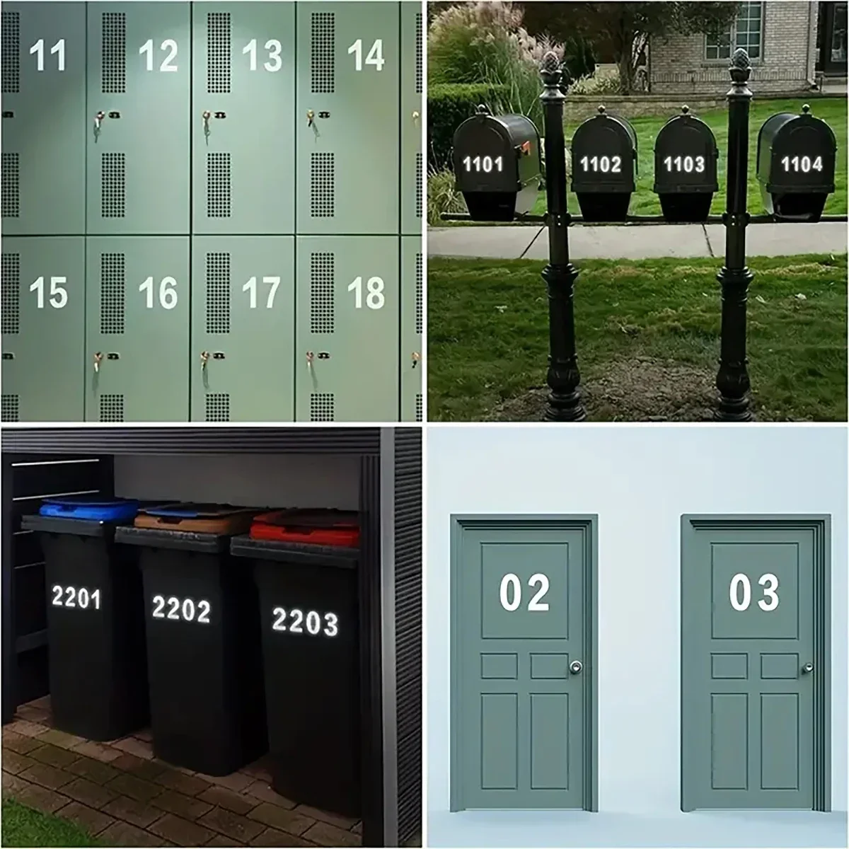 Reflective Digital stickers mailbox stickers and Reflective digital labels to mark house numbers and home office address numbers