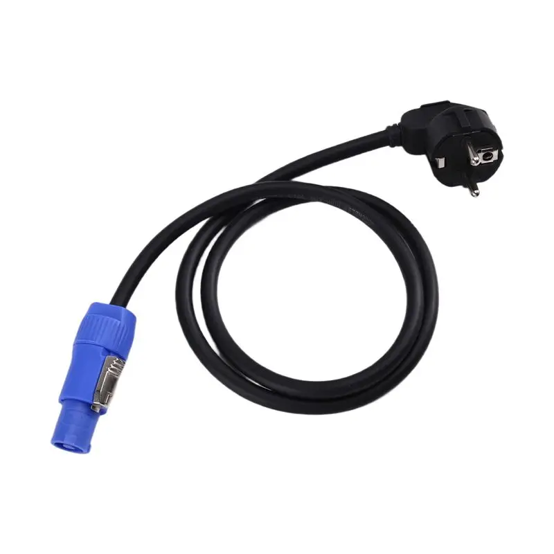 N82R 전원 연결 케이블 무대 조명 Powercon 플러그 3핀 1M EU 성능용 고품질 전원 코드 조명 EU 플러그